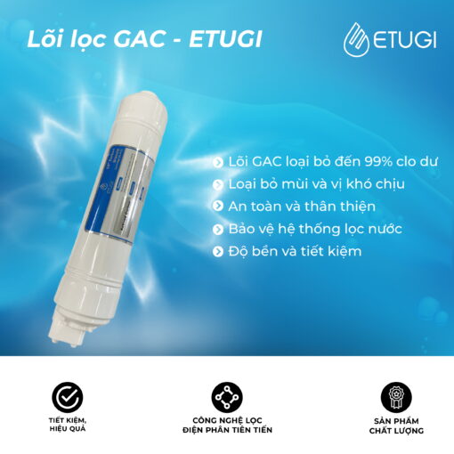 Màng Lọc Gac Chính Hãng Chất Lượng Cao - Lõi Lọc Etugi Số 2 Cho Máy Lọc Ion Kiềm - Hình Ảnh 2