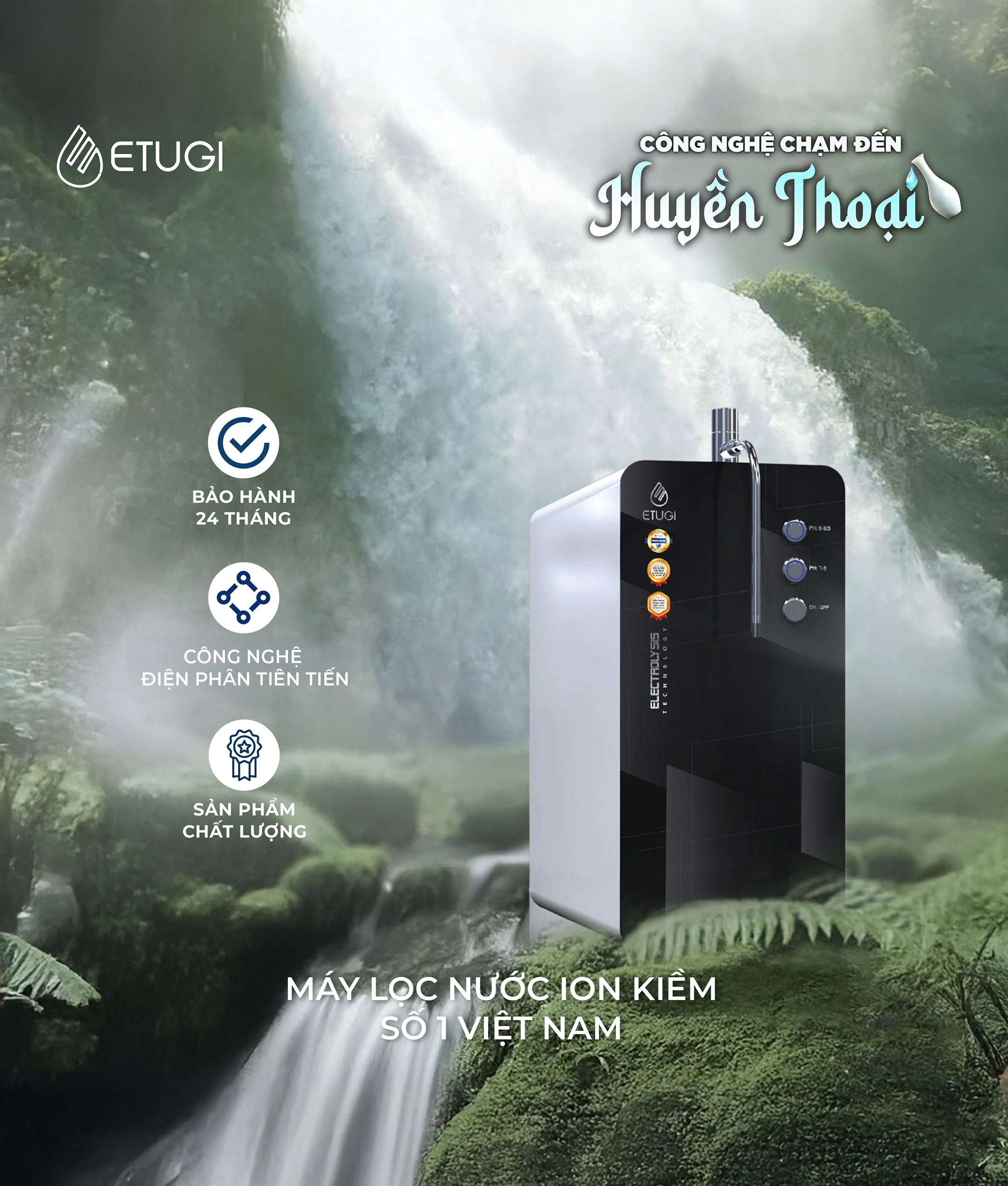 Máy Lọc Nước Ion Kiềm Để Bàn ETUGI ETG-01D-N Nút Nhấn Cơ Học (HM) 1 Máy Lọc Nước Ion Kiềm Để Bàn Etugi Etg-01D-N Nút Nhấn Cơ Học (Hm)